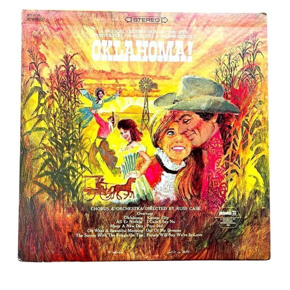 RARE OKLAHOMA! 25th ANNIVERSARY SALUTE MUSICAL VINYL LP SOUNDTRACK 1955 - Picture 1 of 9